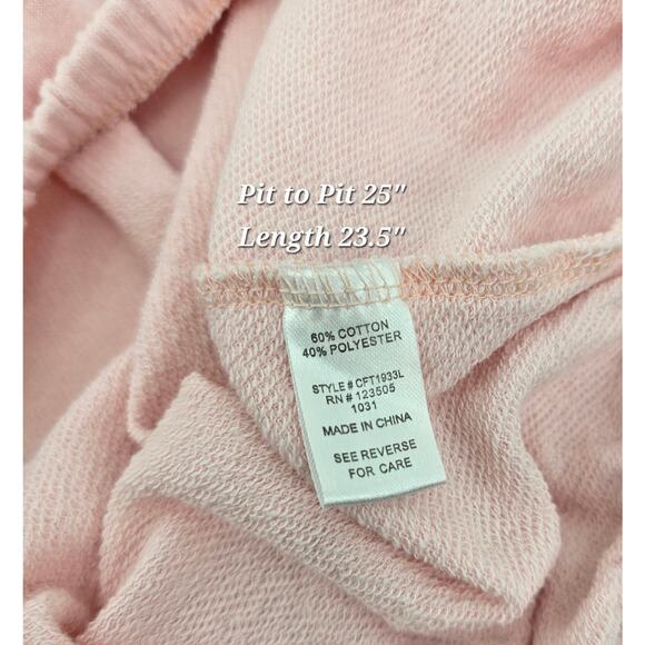 Culture Code by Belldini Light Pink Quarter-Zip Pullover (Size L) - Picture 5 of 5